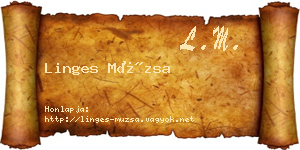 Linges Múzsa névjegykártya